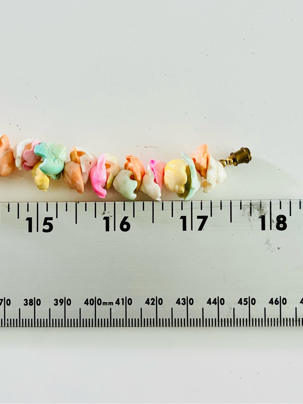 VTG Pastel Multicolor Shell Bead Necklace - ICE CREAM SCOOPS Women's Jewelry - Picture 15 of 16